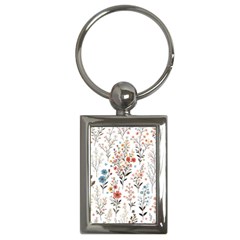 Flowers Design Floral Key Chain (rectangle)