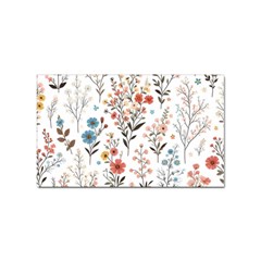 Flowers Design Floral Sticker (rectangular)