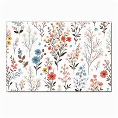 Flowers Design Floral Postcard 4 x 6  (pkg Of 10)