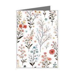 Flowers Design Floral Mini Greeting Card