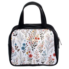 Flowers Design Floral Classic Handbag (two Sides)