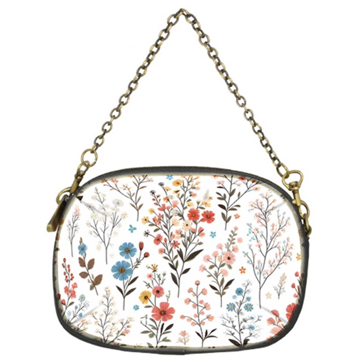 Flowers Design Floral Chain Purse (Two Sides)