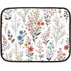 Flowers Design Floral Fleece Blanket (mini)