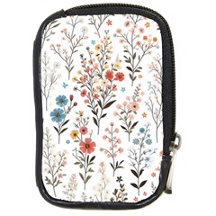 Flowers Design Floral Compact Camera Leather Case