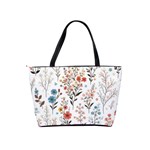 Flowers Design Floral Classic Shoulder Handbag Back