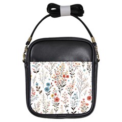 Flowers Design Floral Girls Sling Bag