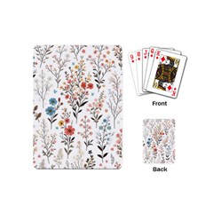 Flowers Design Floral Playing Cards Single Design (mini)