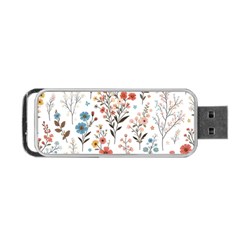 Flowers Design Floral Portable Usb Flash (one Side)