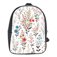 Flowers Design Floral School Bag (xl)