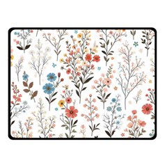 Flowers Design Floral Two Sides Fleece Blanket (small)