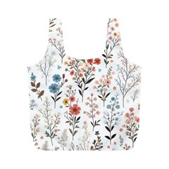 Flowers Design Floral Full Print Recycle Bag (m)