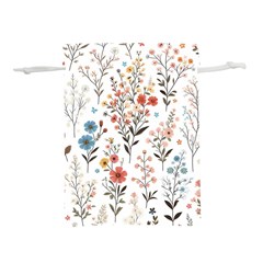 Flowers Design Floral Lightweight Drawstring Pouch (m) by Posterlux