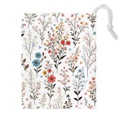 Flowers Design Floral Drawstring Pouch (4xl)