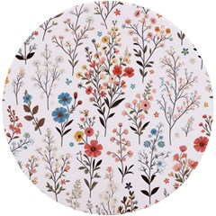 Flowers Design Floral Uv Print Round Tile Coaster