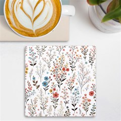 Flowers Design Floral Uv Print Square Tile Coaster 