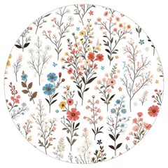 Flowers Design Floral Round Trivet by Posterlux