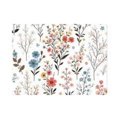 Flowers Design Floral Premium Plush Fleece Blanket (mini)