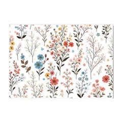 Flowers Design Floral Crystal Sticker (a4)