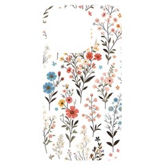 Flowers Design Floral Iphone 14 Pro Black Uv Print Case