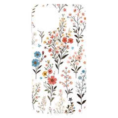 Flowers Design Floral Iphone 15 Plus Black Uv Print Pc Hardshell Case