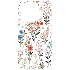 Flowers Design Floral Iphone 15 Pro Black Uv Print Pc Hardshell Case