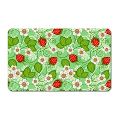 Strawberries Pattern Seamless Magnet (rectangular)