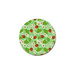 Strawberries Pattern Seamless Golf Ball Marker (4 pack) Front