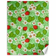 Strawberries Pattern Seamless Canvas 12  X 16 