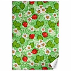 Strawberries Pattern Seamless Canvas 20  X 30  by Posterlux