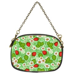 Strawberries Pattern Seamless Chain Purse (one Side)