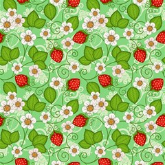 Strawberries Pattern Seamless Play Mat (square)