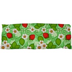 Strawberries Pattern Seamless 25 x67  Body Pillow Case Dakimakura (two Sides) by Posterlux