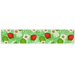 Strawberries Pattern Seamless Large Premium Plush Fleece Scarf 