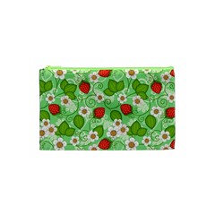 Strawberries Pattern Seamless Cosmetic Bag (xs)