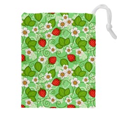 Strawberries Pattern Seamless Drawstring Pouch (5xl) by Posterlux