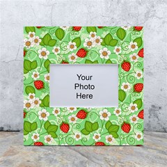 Strawberries Pattern Seamless White Box Photo Frame 4  X 6  by Posterlux