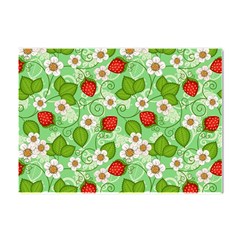 Strawberries Pattern Seamless Crystal Sticker (a4) by Posterlux