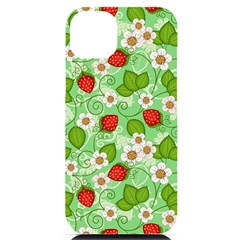 Strawberries Pattern Seamless Iphone 14 Plus Black Uv Print Case