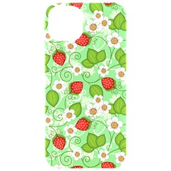 Strawberries Pattern Seamless Iphone 15 Pro Black Uv Print Pc Hardshell Case by Posterlux