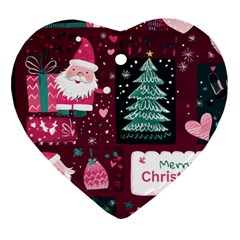 Christmas Santa Claus Ornament (heart)