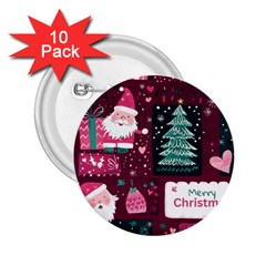 Christmas Santa Claus 2 25  Buttons (10 Pack) 