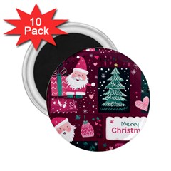 Christmas Santa Claus 2 25  Magnets (10 Pack) 