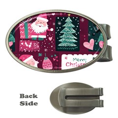 Christmas Santa Claus Money Clips (oval) 