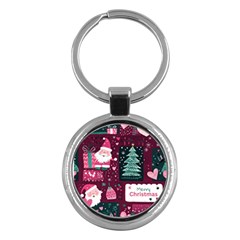 Christmas Santa Claus Key Chain (round)