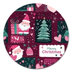 Christmas Santa Claus Magnet 5  (round)