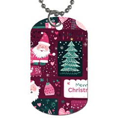 Christmas Santa Claus Dog Tag (two Sides)