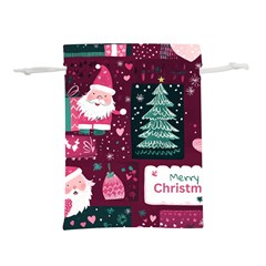 Christmas Santa Claus Lightweight Drawstring Pouch (m)