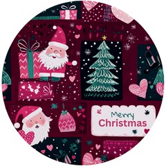 Christmas Santa Claus Uv Print Round Tile Coaster