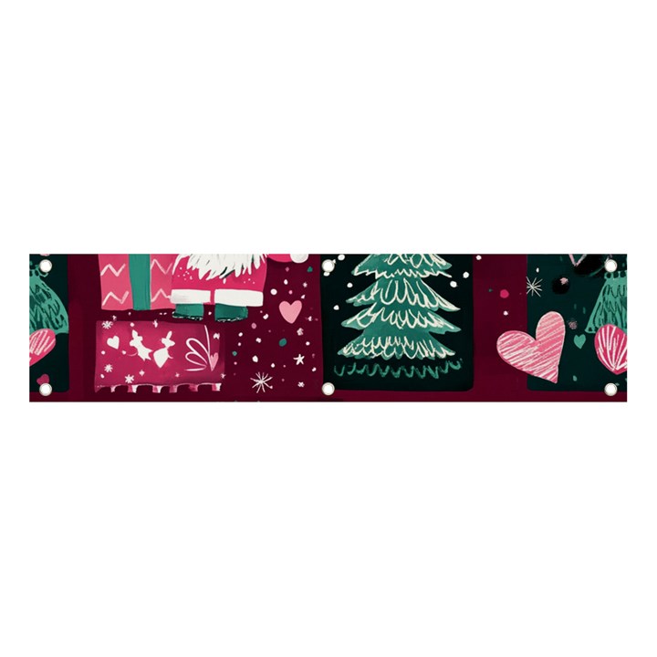 Christmas Santa Claus Banner and Sign 4  x 1 