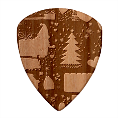 Christmas Santa Claus Wood Guitar Pick (set Of 10)